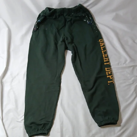 Gallery Dept Dark Green Sweatpants with Artistic Accents - Picture 4 of 5